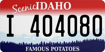 ID license plate I404080