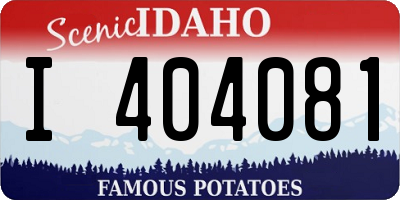 ID license plate I404081