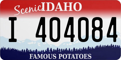 ID license plate I404084
