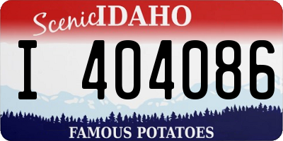 ID license plate I404086