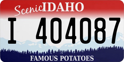 ID license plate I404087