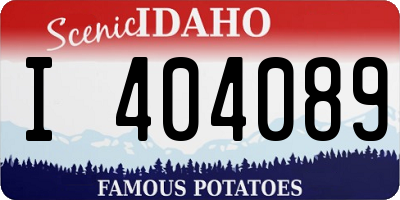 ID license plate I404089