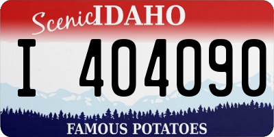 ID license plate I404090