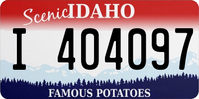 ID license plate I404097