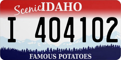ID license plate I404102