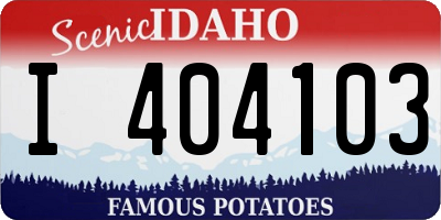 ID license plate I404103