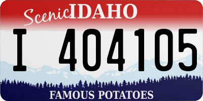 ID license plate I404105