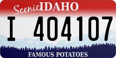 ID license plate I404107