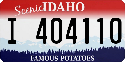 ID license plate I404110