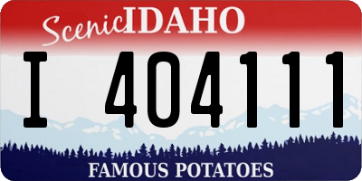 ID license plate I404111