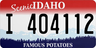 ID license plate I404112