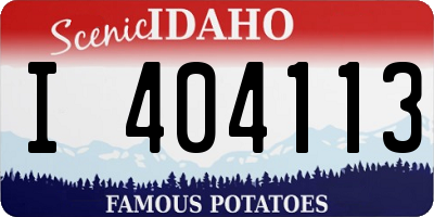 ID license plate I404113