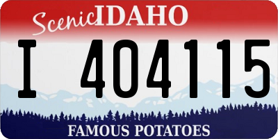 ID license plate I404115