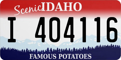 ID license plate I404116