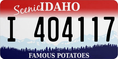 ID license plate I404117