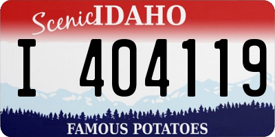 ID license plate I404119