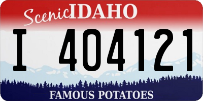 ID license plate I404121