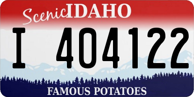 ID license plate I404122