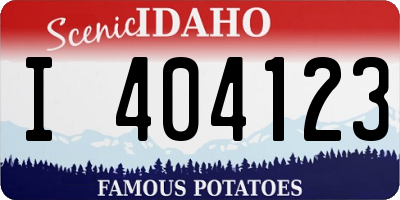 ID license plate I404123