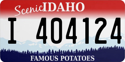 ID license plate I404124