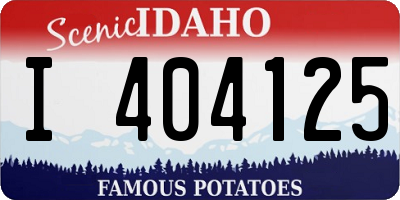 ID license plate I404125