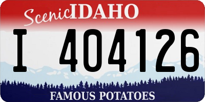ID license plate I404126