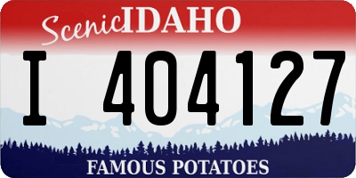 ID license plate I404127