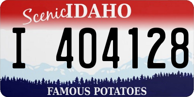 ID license plate I404128
