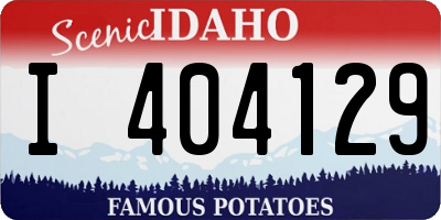 ID license plate I404129