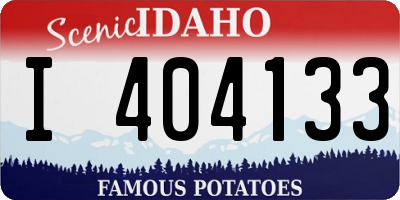 ID license plate I404133