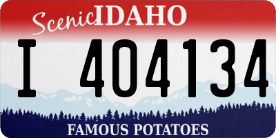 ID license plate I404134