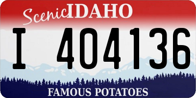 ID license plate I404136