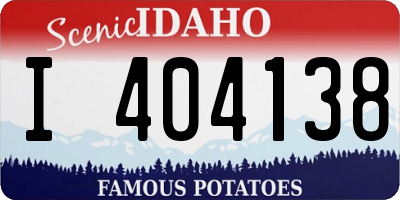 ID license plate I404138
