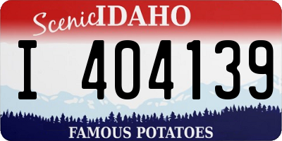 ID license plate I404139