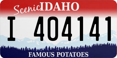 ID license plate I404141