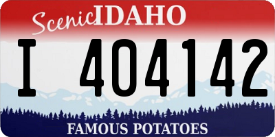 ID license plate I404142
