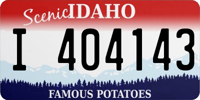 ID license plate I404143