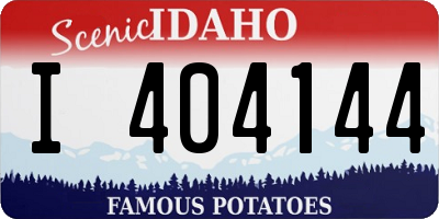 ID license plate I404144