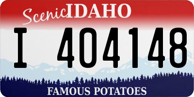 ID license plate I404148