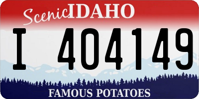 ID license plate I404149