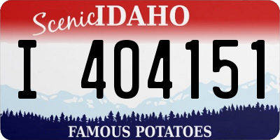 ID license plate I404151