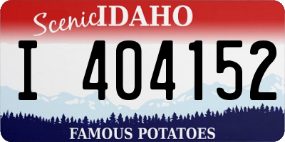 ID license plate I404152