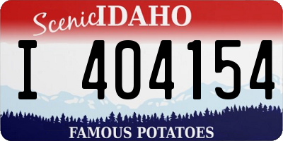 ID license plate I404154