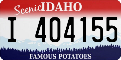 ID license plate I404155