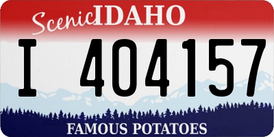 ID license plate I404157