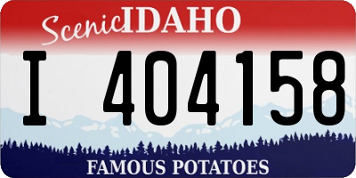 ID license plate I404158