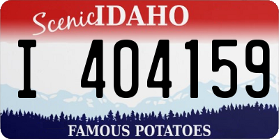 ID license plate I404159