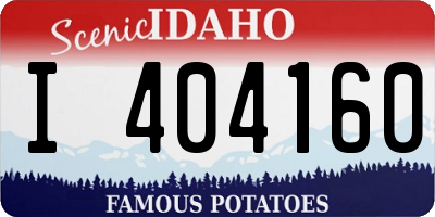 ID license plate I404160