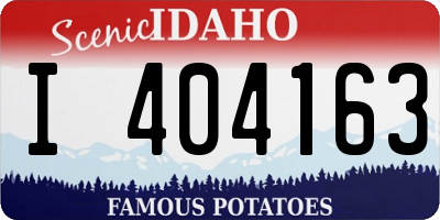 ID license plate I404163