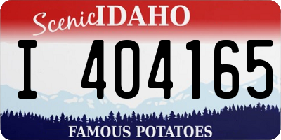 ID license plate I404165